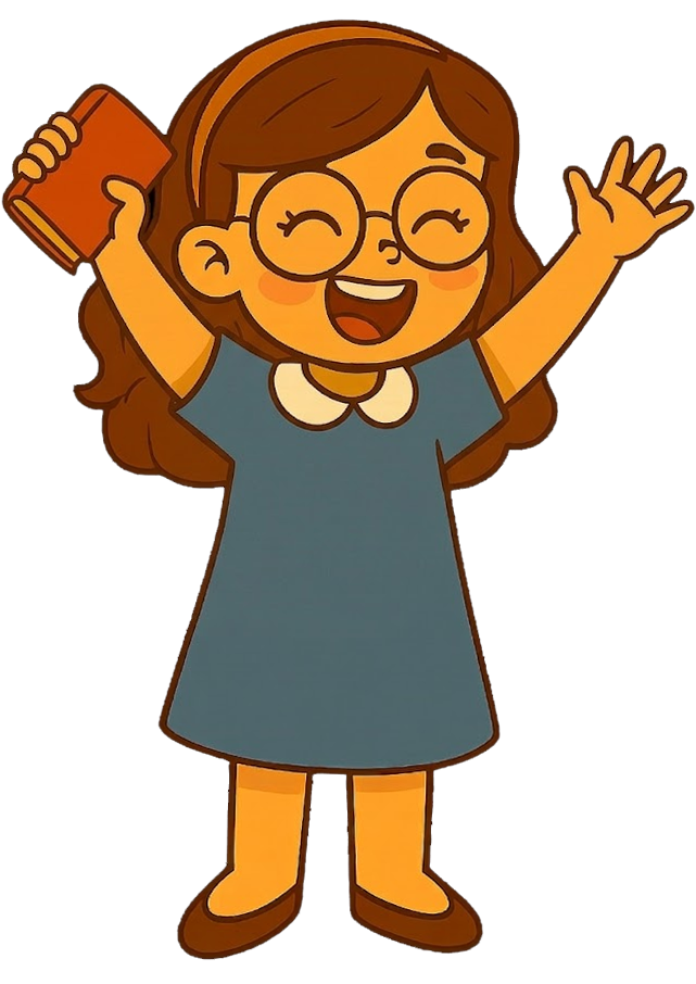 Sophia celebrating, RemoEd mascot